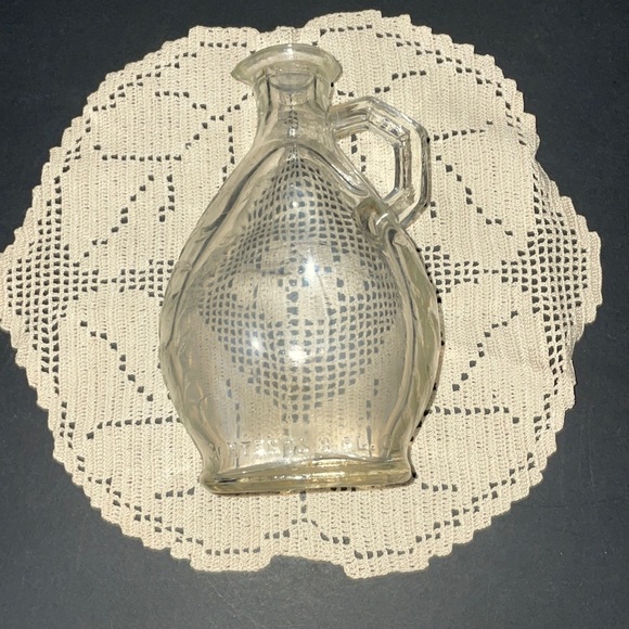 8 FL OZ Glass Cruet Syrup Decanter Bottle Stopper Vintage - Picture 9 of 12